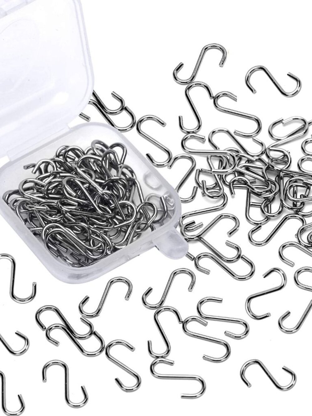 100 Pieces 1/2 Inch Mini S Hooks Small S Hooks Stainless Steel S Shaped Hooks fo